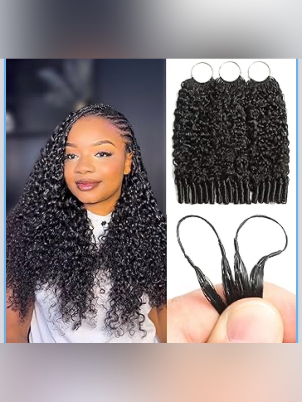 Burmese Curly Crochet Human Hair Miracle Knots Braids 18 Inch 150g Pre-Separate
